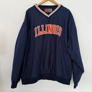 VINTAGE ILLINOIS FIGHTING ILLINI PRO PLAYER WINDBREAKER XL